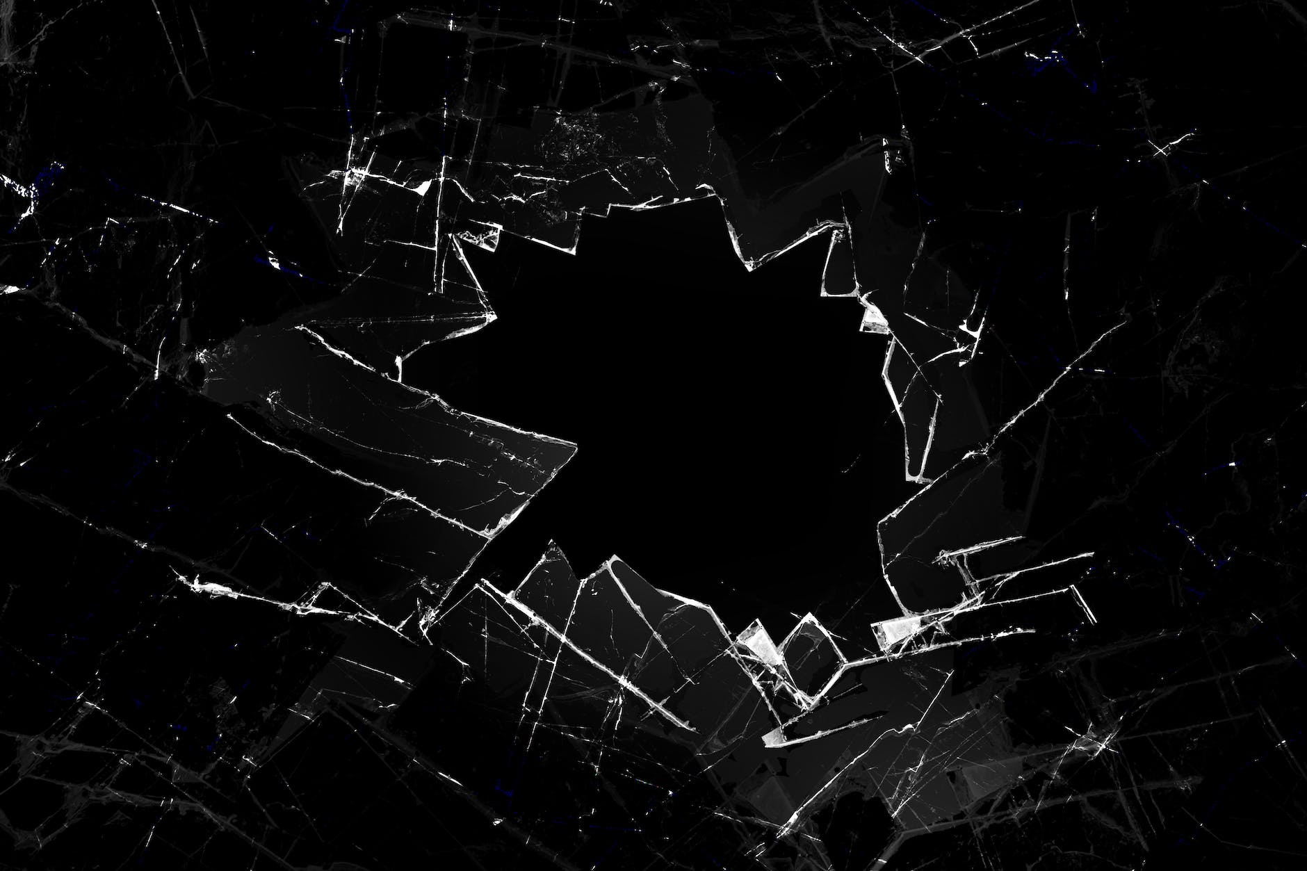 cracked surface on black background